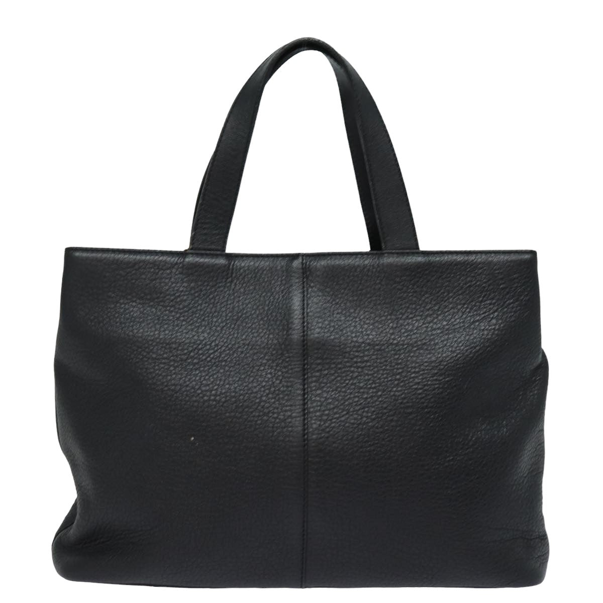 Luxury BurberrySs Hand Bag Leather Black Auth 79491
