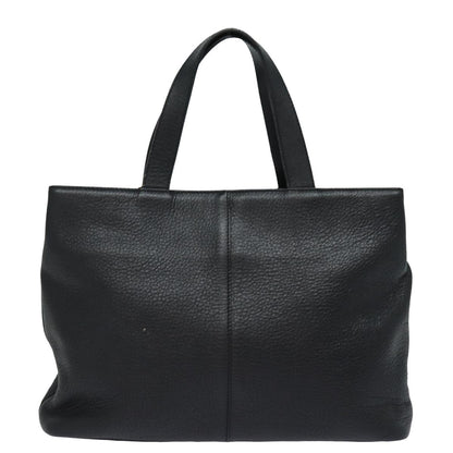 Luxury BurberrySs Hand Bag Leather Black Auth 79491