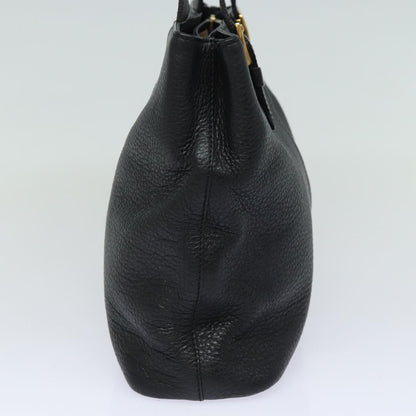 Luxury BurberrySs Hand Bag Leather Black Auth 79491