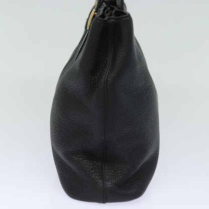 Luxury BurberrySs Hand Bag Leather Black Auth 79491