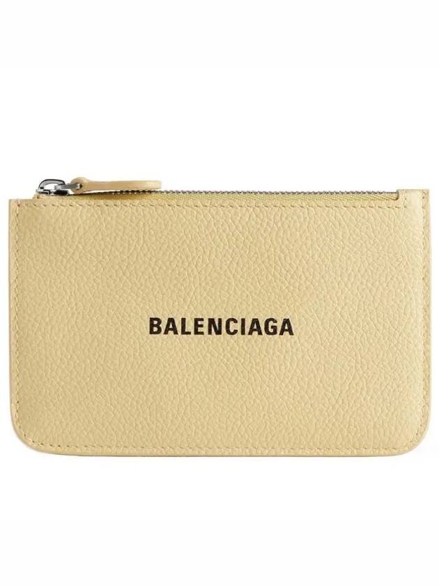 Luxury Balenciaga Trending 2025 Cash Large Long Coin Card Wallet Light Yellow