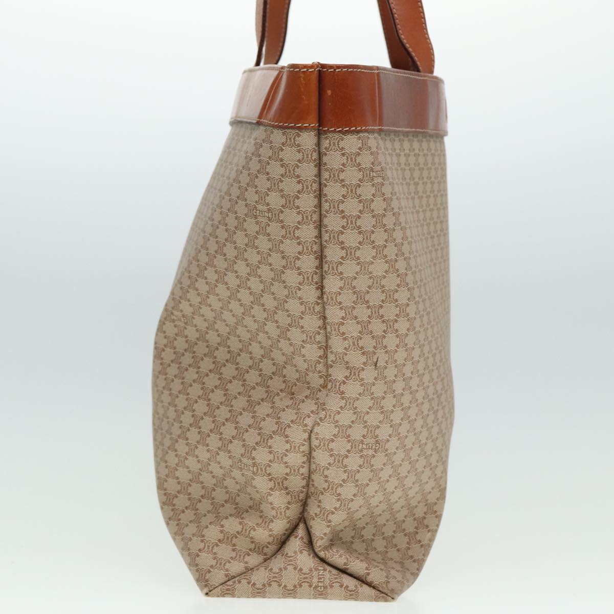 Luxury CELINE Macadam Canvas Tote Bag Beige Brown  79545