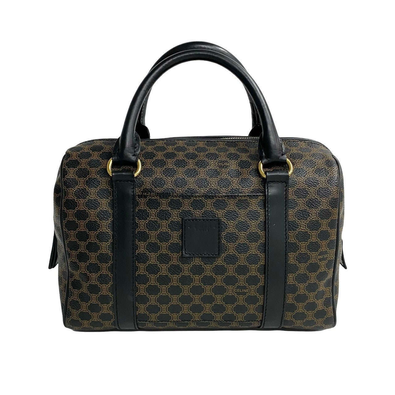 CELINE Handbag leather Brown Macadam Blason Pattern mens(Unisex)