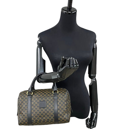 CELINE Handbag leather Brown Macadam Blason Pattern mens(Unisex)