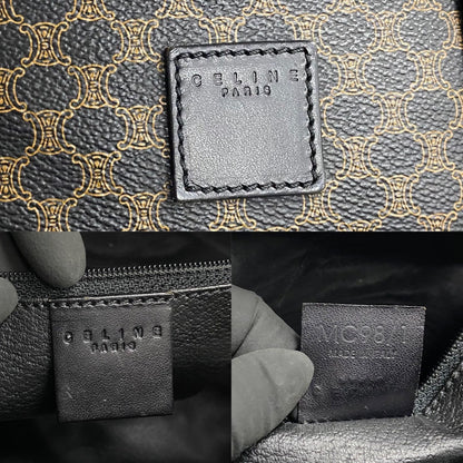 CELINE Handbag leather Brown Macadam Blason Pattern mens(Unisex)