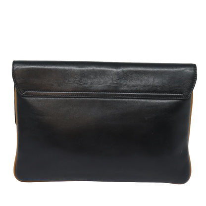 Luxury CELINE Clutch Bag Leather Black  79629