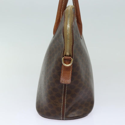 Luxury CELINE Macadam Canvas Hand Bag PVC Leather Brown  79677