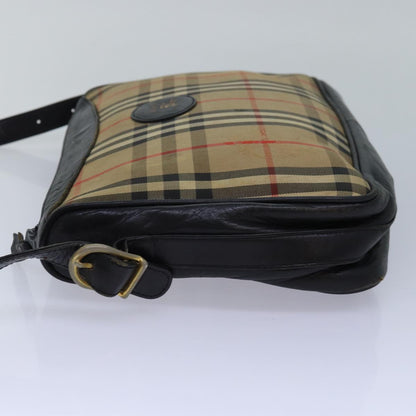 Luxury BurberrySs Nova Check Shoulder Bag Canvas Beige Auth 79918