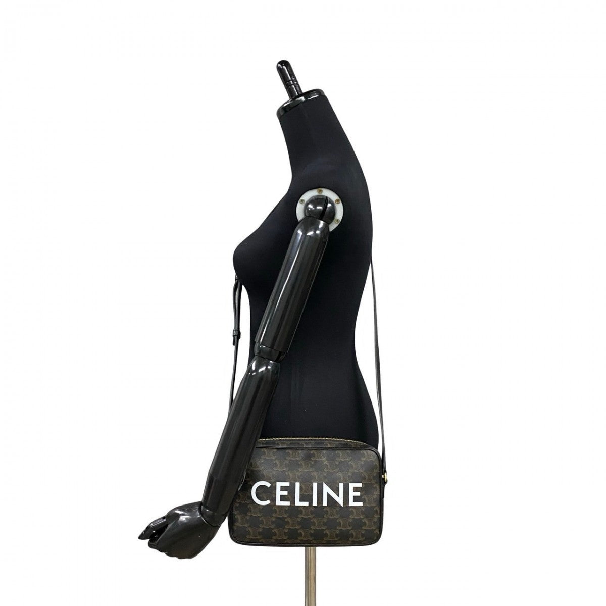 CELINE Shoulder Bag Leather, PVC Brown Triomphe Messenger Medium Women