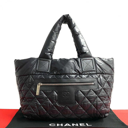 CHANEL Handbag Nylon black COCO Mark Cococoon Women