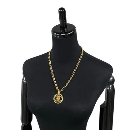 CHANEL Necklace Gold Plated gold