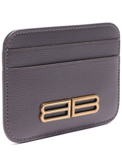 Luxury Balenciaga Trending 2025 Gossip BB Logo Card Wallet Grey