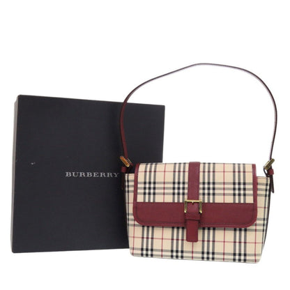 BURBERRY Handbag Canvas, Leather beige One Shoulder Bag Nova Check Women