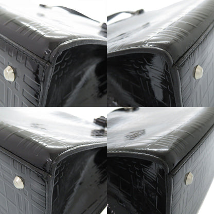 BURBERRY Handbag enamel black Check Pattern