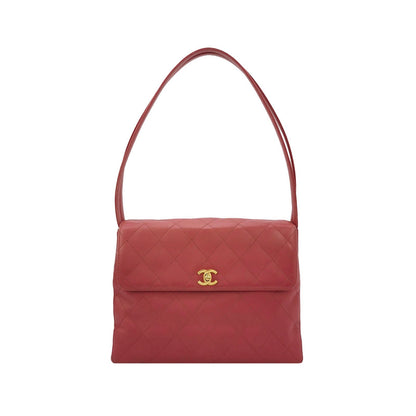 Chanel Kelly Vintage Top Handle Bag Lambskin Leather 24k Gold Hardware