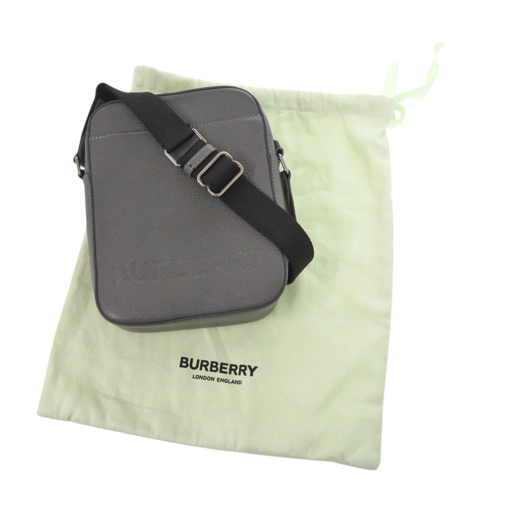 BURBERRY Shoulder Bag 8052890 leather gray logo unisex(Unisex)
