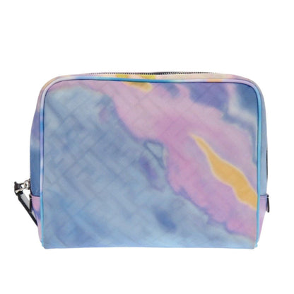 FENDI business bag 7N0116 Fabric , Calfskin Light blue Zucca Pattern Marble FF Logo Pouch unisex(Unisex)