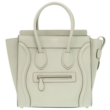 CELINE Handbag leather Light green Luggage micro shopper Women