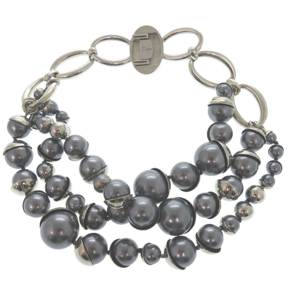 Dior Necklace Fake pearl Silver choker Women