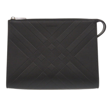 BURBERRY Clutch bag leather black Pouch mens