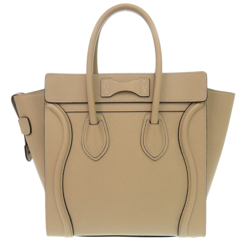 CELINE Handbag leather beige Luggage micro shopper Women