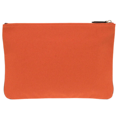 FENDI Clutch bag 7N0111 canvas Orange logo Women