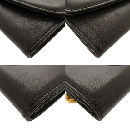 CHANEL Bifold Wallet lambskin black COCO Mark Women