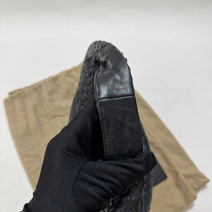 Bottega Veneta Intrecciato Hobo Bag Medium Black Lambskin leather 40cm