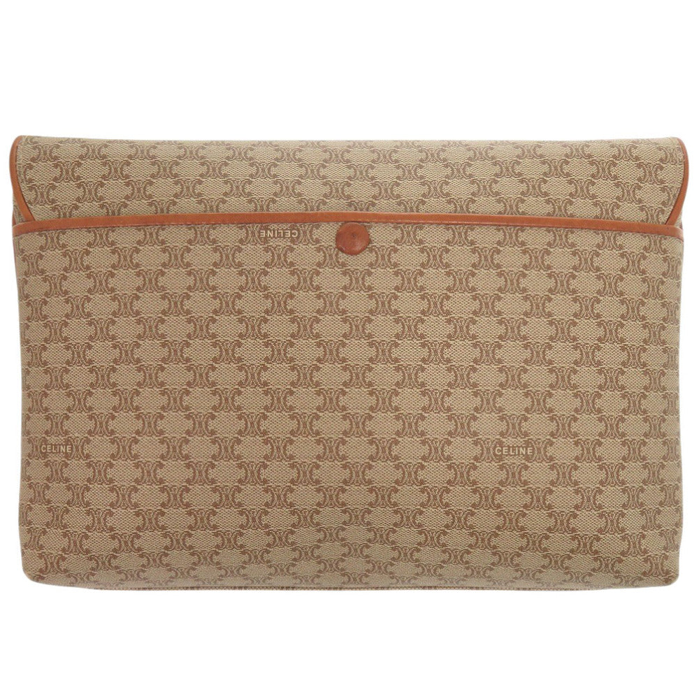 CELINE Shoulder Bag PVC, Leather beige Macadam Women