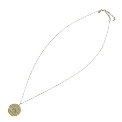 CHANEL Necklace Plastic, Metal Light blue 2way COCO Mark Border Women