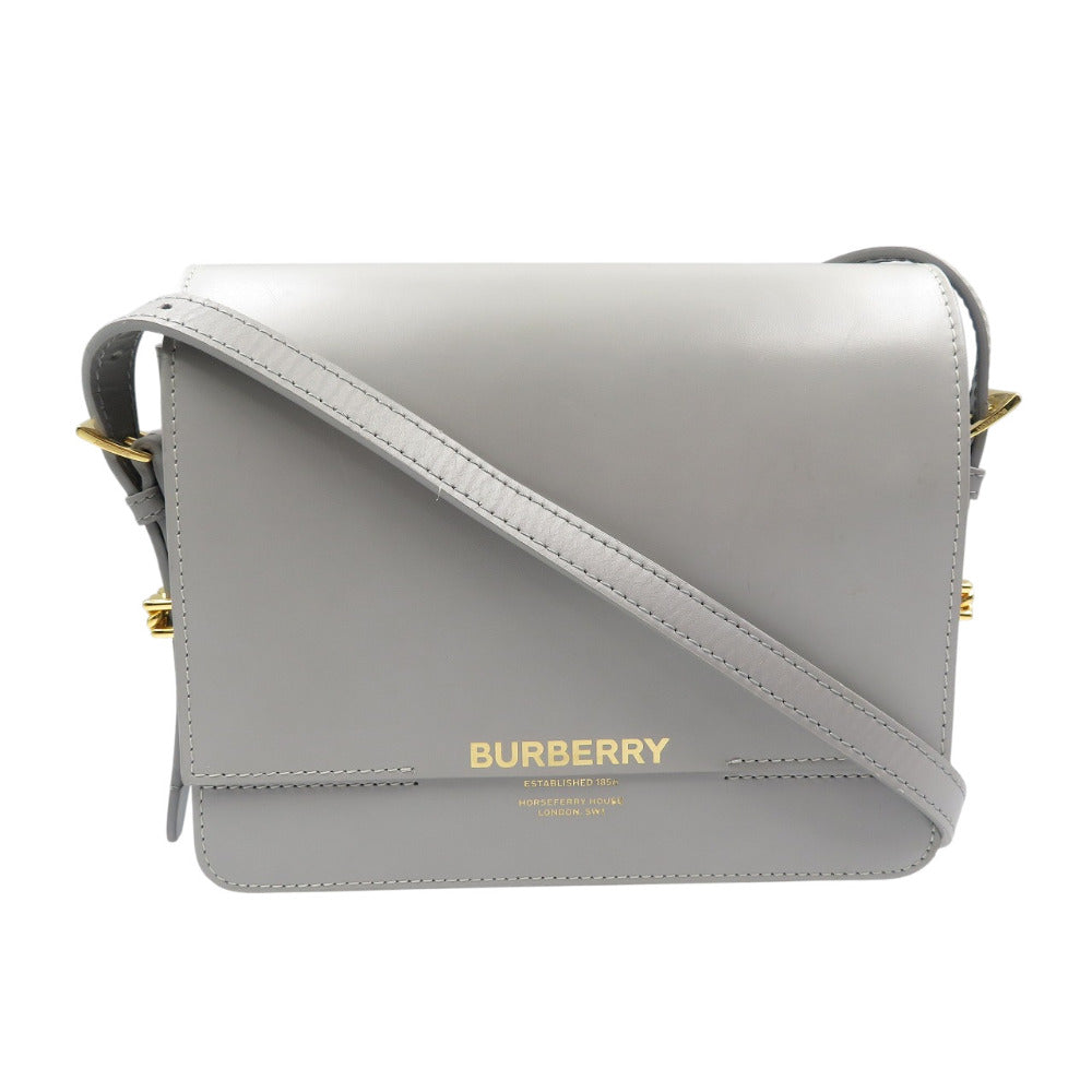BURBERRY Shoulder Bag leather gray Women