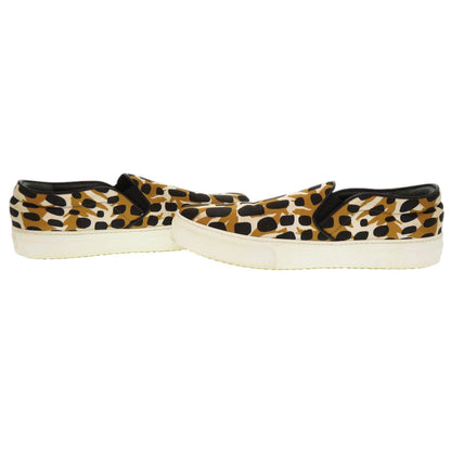 CELINE Other shoes Nylon Brown Slip-on Phoebe Animal Pattern unisex(Unisex) 42