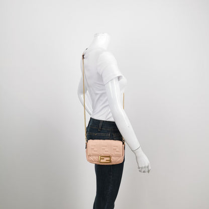 Fendi Baguette Mini Light Pink Nappa Leather Crossbody Bag