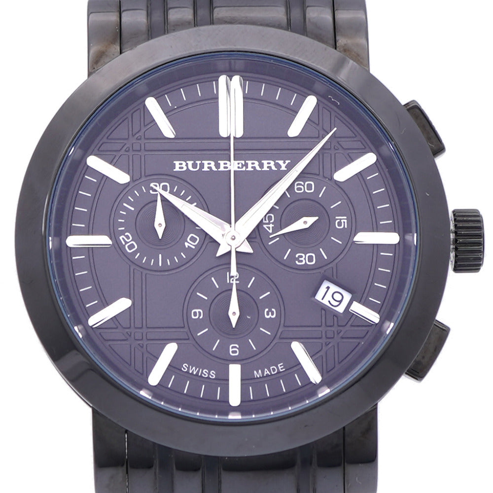 BURBERRY Watches Quartz BU1373 Stainless Steel black Chronograph black dial