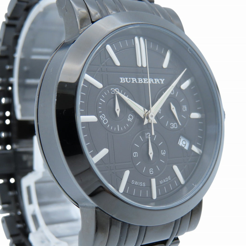 BURBERRY Watches Quartz BU1373 Stainless Steel black Chronograph black dial