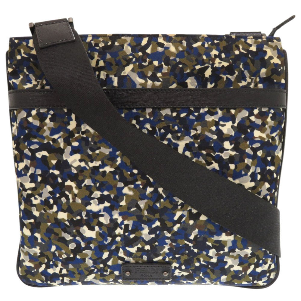 FENDI Shoulder Bag 7VA369-6DZ Nylon, Leather Black type mens