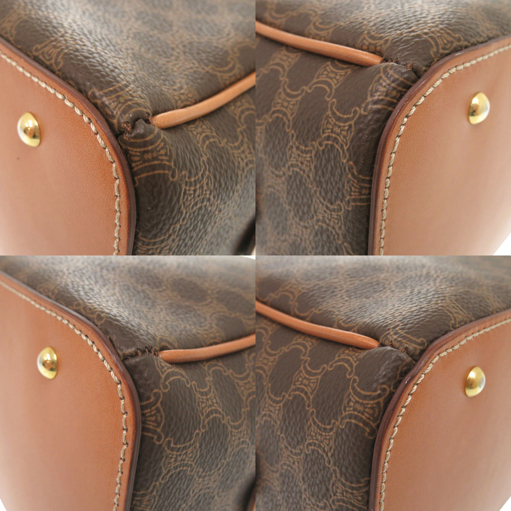 CELINE Handbag PVC, Leather Brown Macadam Women