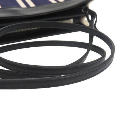 BALENCIAGA Shoulder Bag 339937 canvas Navy Pochette Stripe Women