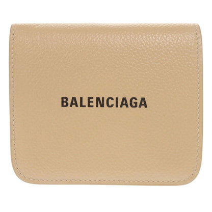 BALENCIAGA Bifold Wallet leather beige Women