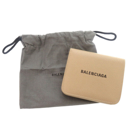 BALENCIAGA Bifold Wallet leather beige Women