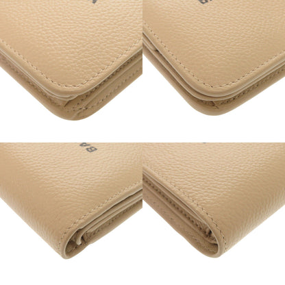 BALENCIAGA Bifold Wallet leather beige Women