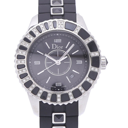 Dior Watches Quartz CD113115 Stainless Steel, Rubber black Quartz crystal diamond bezel black dial Women