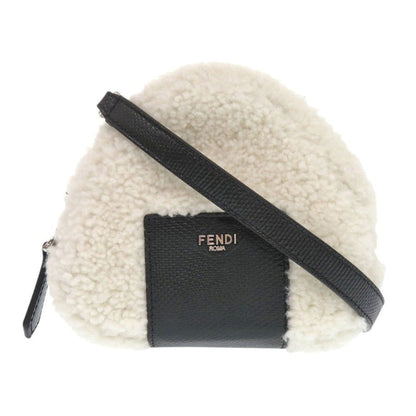 FENDI Shoulder Bag 7AS240 Sheepskin white Onigiri Bag Women