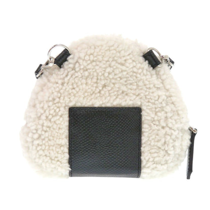 FENDI Shoulder Bag 7AS240 Sheepskin white Onigiri Bag Women