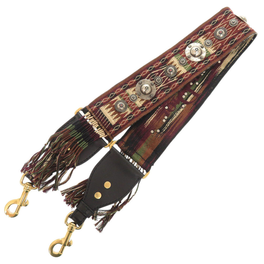 Christian Dior Shoulder strap Canvas, Leather Red Medallion