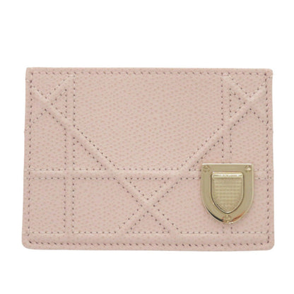 Christian Dior Card Case leather pink