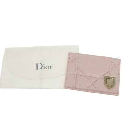 Christian Dior Card Case leather pink