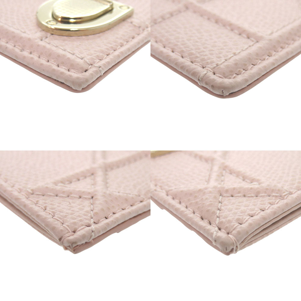Christian Dior Card Case leather pink