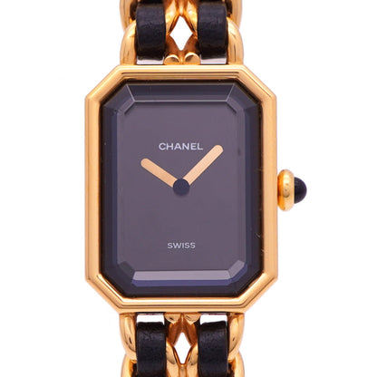 CHANEL Watches Quartz H0001 Gold Plated, Leather black Premiere black dial