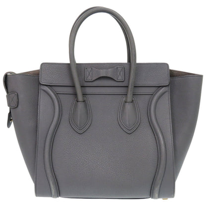 CELINE Handbag S-CU-4107 leather gray Luggage micro shopper